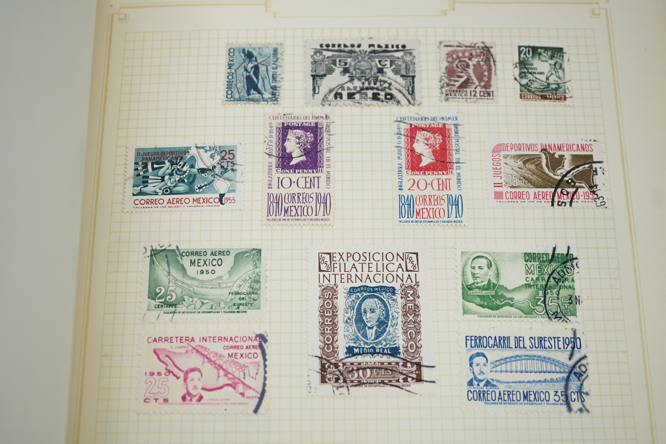 Three albums of world stamps with Bahamas 1938 set - £1 mint, cape of good hope triangulars used (8) Fiji, Germany and Germany states